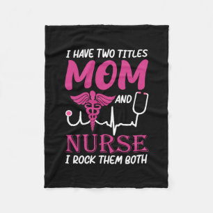 Nurse Gift Jag har två avdelningar Mamma och sju Fleecefilt