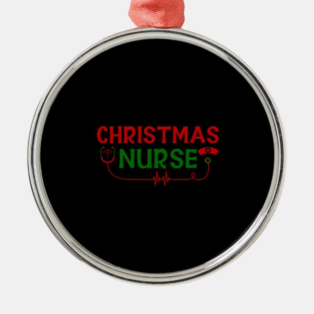 Nurse Gift | Julnäsan Julgransprydnad Metall (Framsidan)