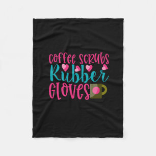 Nurse Gift Kaffe, spånskivor, gummihandskar Fleecefilt