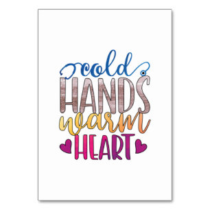 Nurse Gift Kall Händer Varm Heart Bordsnummer