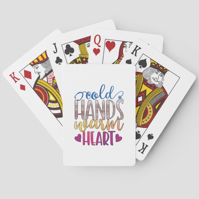 Nurse Gift | Kall Händer Varm Heart Casinokort (Baksidan)