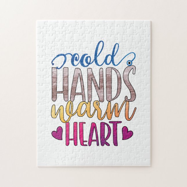 Nurse Gift | Kall Händer Varm Heart Pussel (Vertikal)