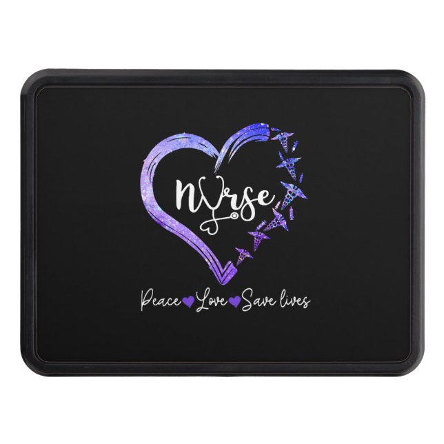 Nurse Gift| Kärlek Nurse Peace Kärlek Spara Lives Dragkroksskydd (Framsidan)