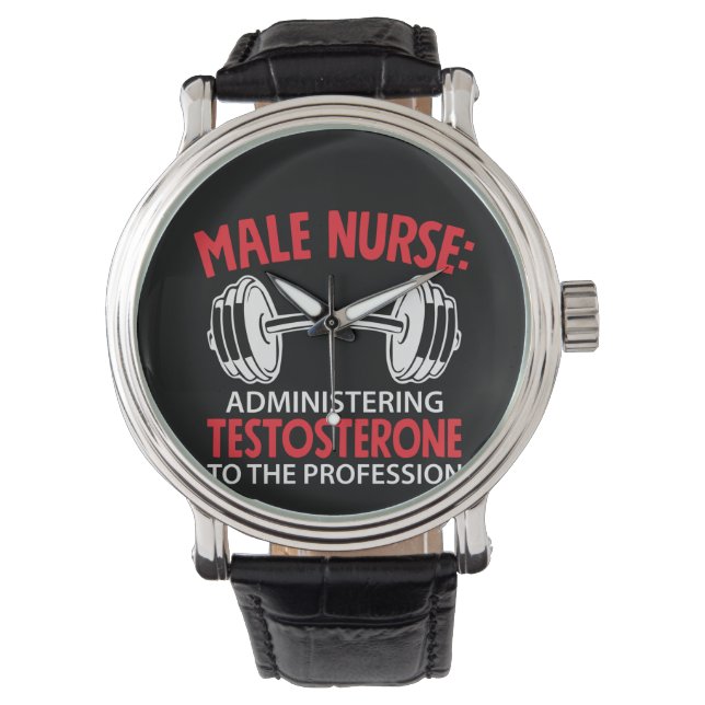 Nurse Gift Male Nurse Administrering Armbandsur (Framsida)
