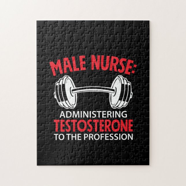 Nurse Gift Male Nurse Administrering Pussel (Vertikal)