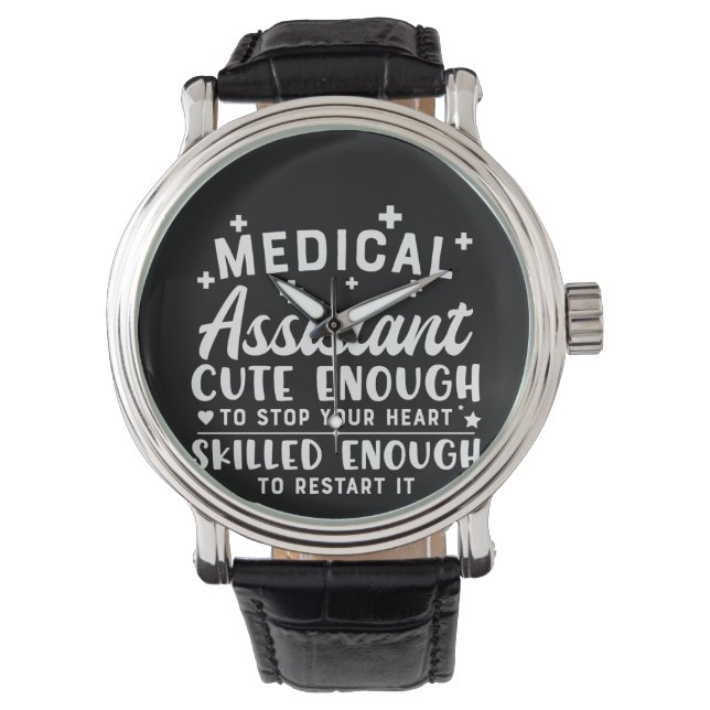 Nurse Gift Medical Assistant Cute Enough Armbandsur (Framsida)