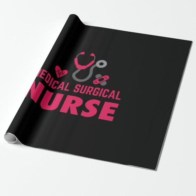 Nurse Gift Medicinsk kirurgisk sjuksköterska Presentpapper (Utrullad)