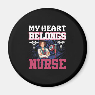 Nurse Gift Mina Tillhör i hjärtat Magnet