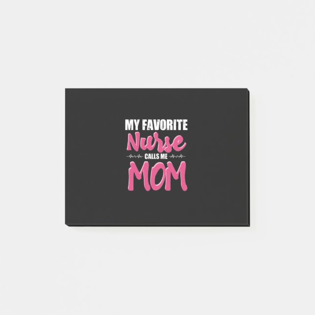 Nurse Gift | My Favorite Nurse Call Me Mom Post-it Block (Framsida)