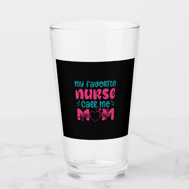 Nurse Gift | My Favorite Nurse Care Me Mamma Glaskopp (Framsida)