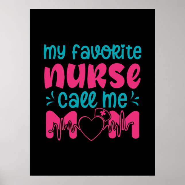 Nurse Gift | My Favorite Nurse Care Me Mamma Poster (Framsidan)