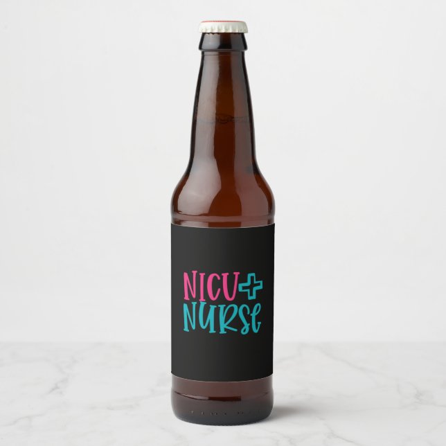 Nurse Gift | NICU Nurse Ölflaska Etikett (Framsida)