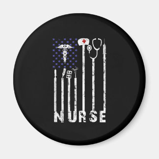 Nurse Gift| Nurse American Flagga Nurse Älskare Magnet