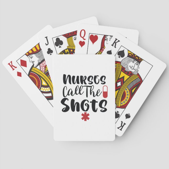 Nurse Gift Nurse anropar bilderna Casinokort (Baksidan)
