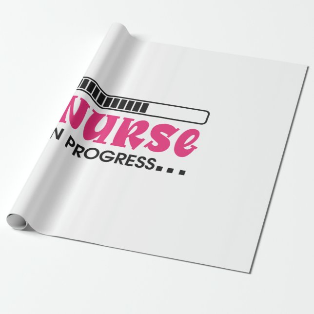Nurse Gift Nurse In Progress Presentpapper (Utrullad)