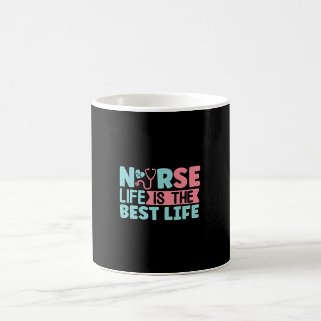Nurse Gift Nurse Life är det bästa Kaffemugg (Center)