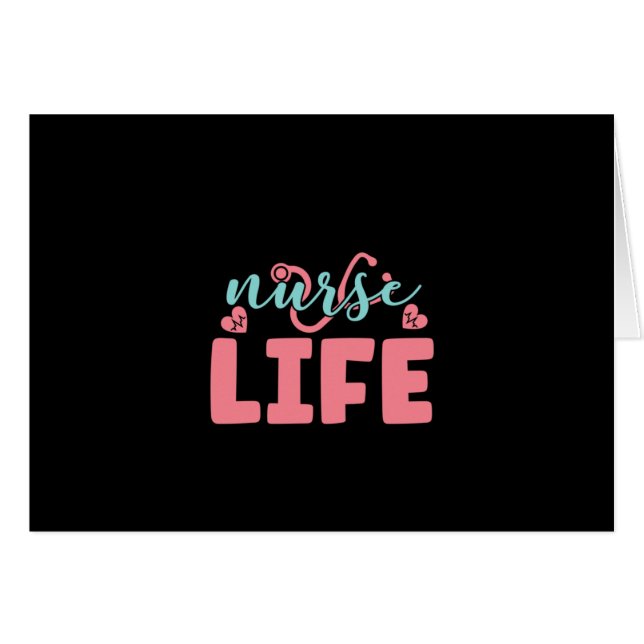 Nurse Gift Nurse Life Hälsningskort (Framsidan Horizontal)