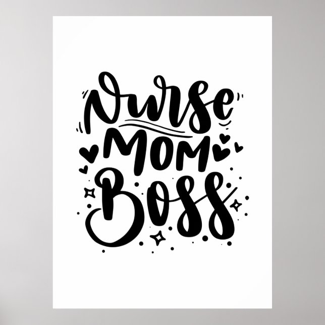 Nurse Gift Nurse Mamma Chef Poster (Framsidan)