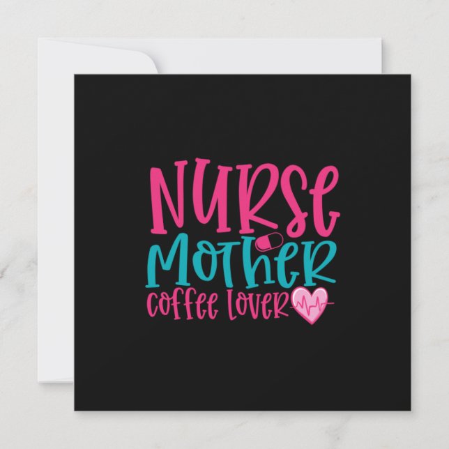 Nurse Gift Nurse Mor-kaffe Älskare Julkort (Framsida)