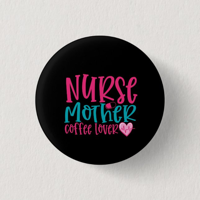 Nurse Gift Nurse Mor-kaffe Älskare Knapp (Framsida)