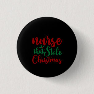 Nurse Gift Nurse som lagrar jul Knapp