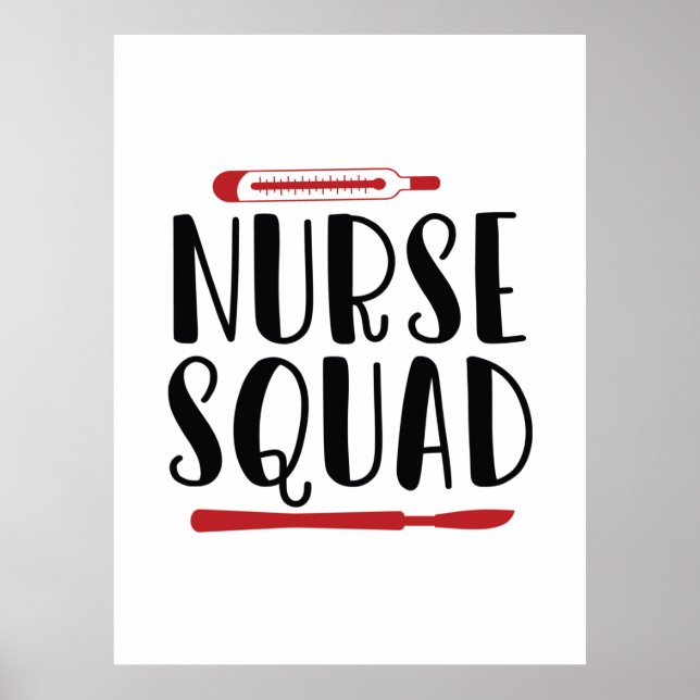 Nurse Gift Nurse Squad Poster (Framsidan)