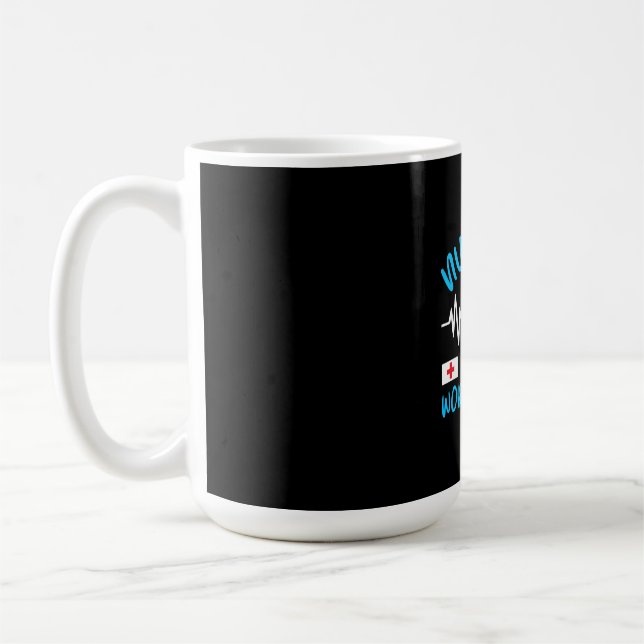 Nurse Gift | Nursing Is A Work Of Heart Kaffemugg (Vänster)