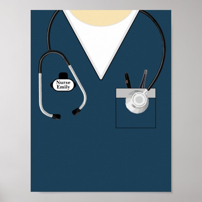Nurse Gift, Nursing School Studenten, Stethoscope Poster (Framsidan)