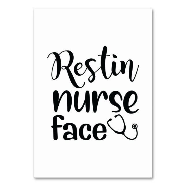 Nurse Gift Restin Nurse Ansikte Bordsnummer (Framsidan)