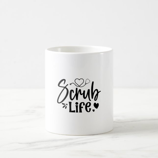 Nurse Gift SCrub Life Kaffemugg (Center)