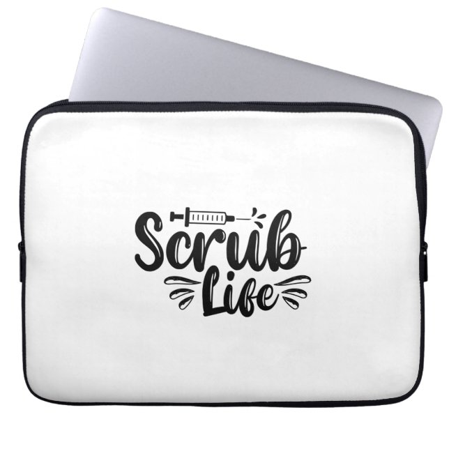 Nurse Gift SCrub Life Laptop Fodral (Framsidan)