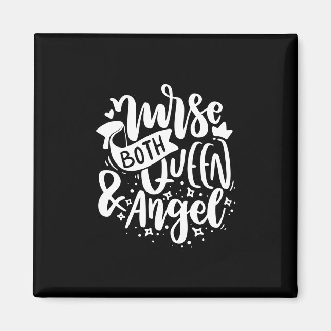 Nurse Gift | Sjuksköterska, både drottning och Äng Magnet (Framsidan)