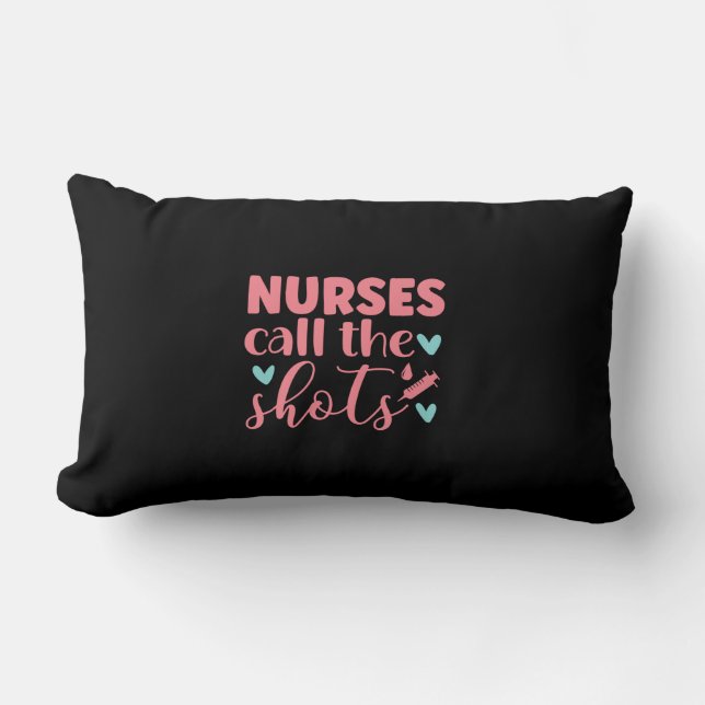 Nurse Gift | Sjuksköterska kallar på skott Lumbarkudde (Framsida)