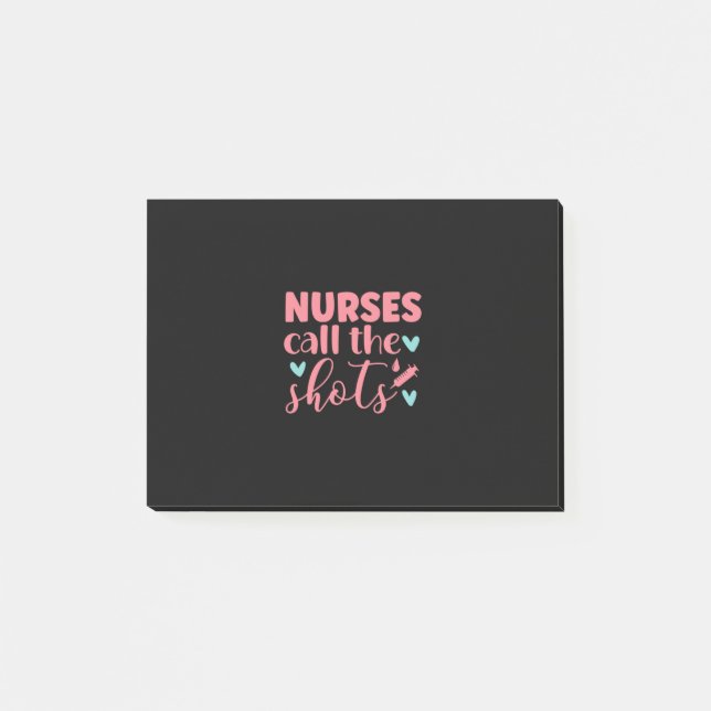 Nurse Gift | Sjuksköterska kallar på skott Post-it Block (Framsida)
