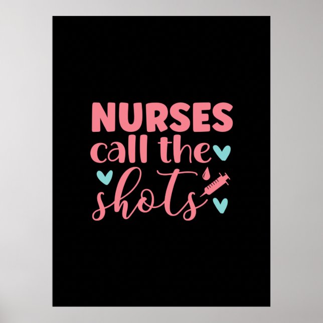 Nurse Gift | Sjuksköterska kallar på skott Poster (Framsidan)