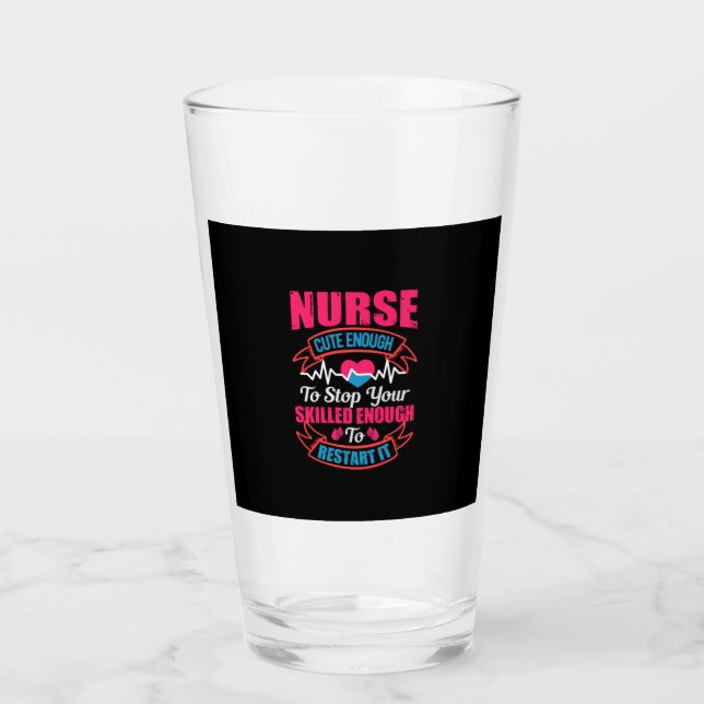 Nurse Gift | Sjuksköterska tillräckligt för att st Glaskopp (Framsida)
