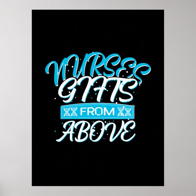 Nurse Gift | Sjuksköterskegåvor från ovan Poster (Framsidan)