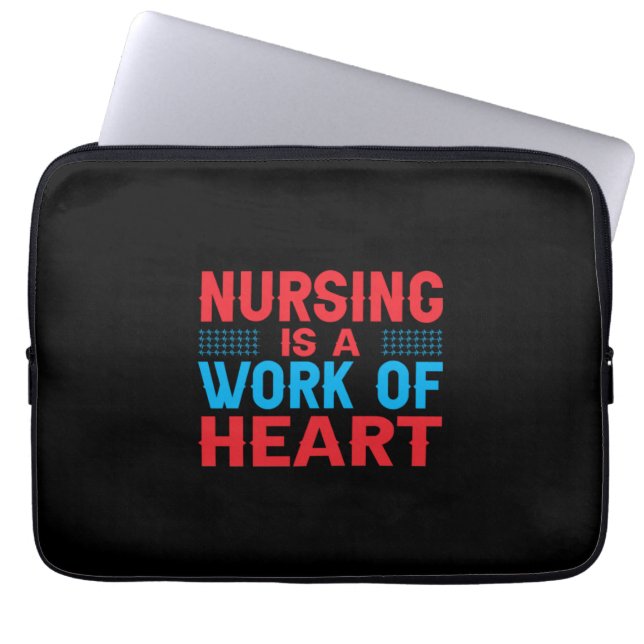 Nurse Gift | Sjukvård är ett hjärtarbete Laptop Fodral (Framsidan)