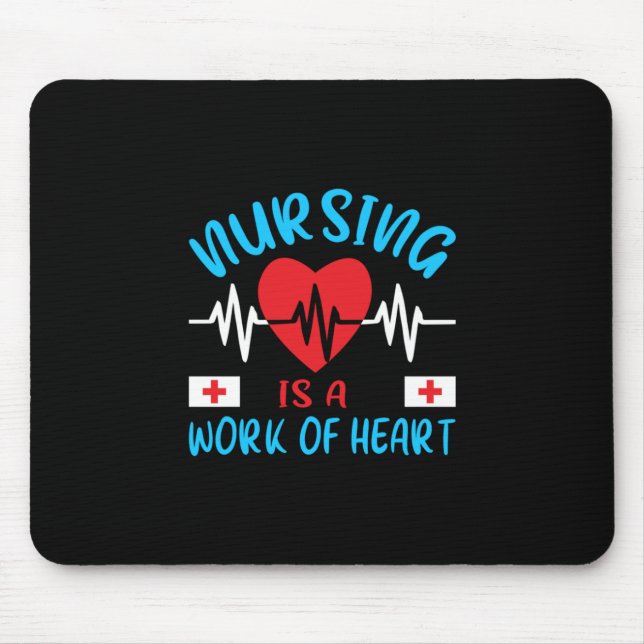 Nurse Gift | Sjukvård är ett hjärtarbete Musmatta (Framsidan)