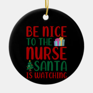 Nurse Gift ska vara trevlig för sjuksköterskan San Julgransprydnad Keramik