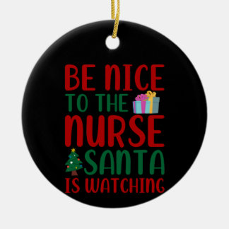Nurse Gift ska vara trevlig för sjuksköterskan San Julgransprydnad Keramik