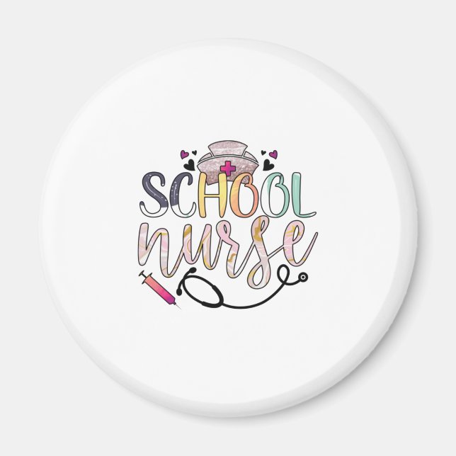 Nurse Gift | Skolsjuksköterska Magnet (Framsidan)