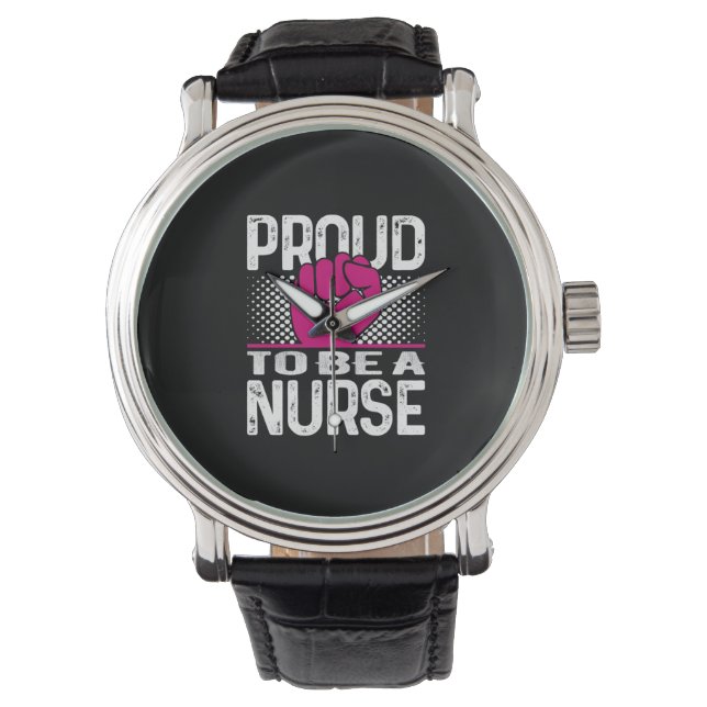 Nurse Gift | stolt över att vara sjuksköterska Armbandsur (Framsida)