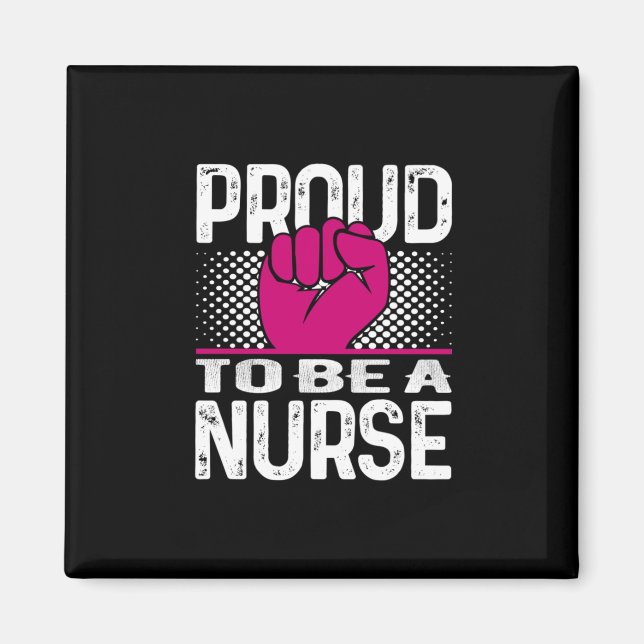 Nurse Gift | stolt över att vara sjuksköterska Magnet (Framsidan)