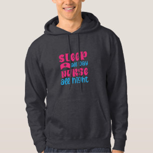 Nurse Gift   Strömspardagssjuksköterska hela natte Hoodie