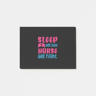 Nurse Gift   Strömspardagssjuksköterska hela natte Post-it Block