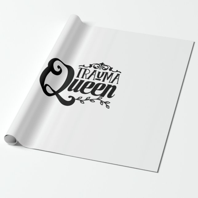 Nurse Gift Trauma Queen Presentpapper (Utrullad)