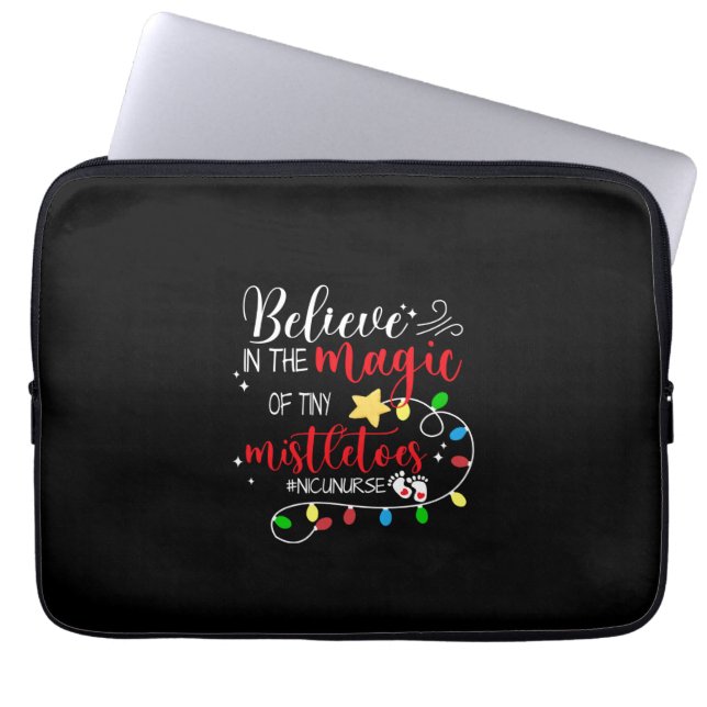 Nurse Gift tror på magi Laptop Fodral (Framsidan)