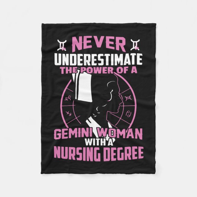 Nurse Gift | Underskatta aldrig effekten Fleecefilt (Framsidan)