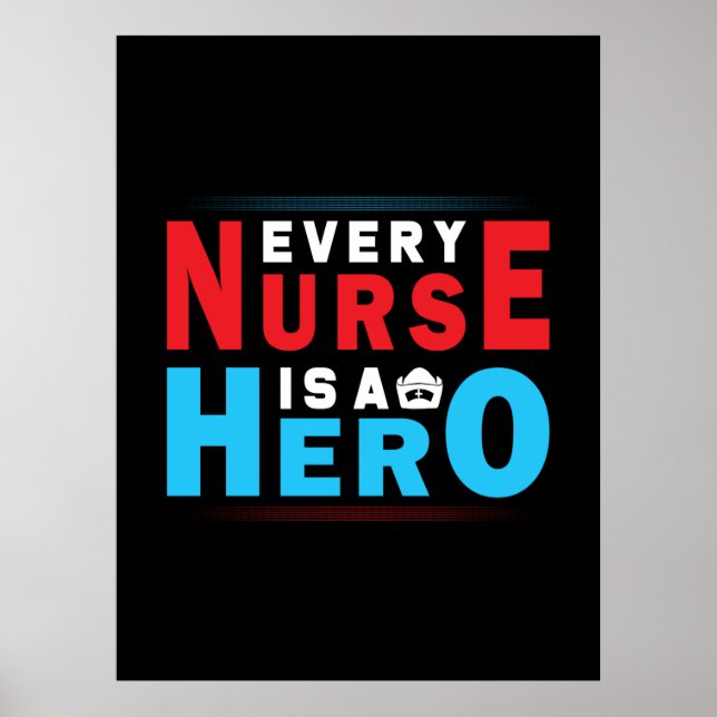 Nurse Gift | Varje sjuksköterska är en hjälte Poster (Framsidan)